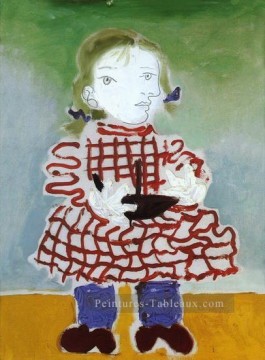  1938 - Maya en tablier rouge 1938 cubisme Pablo Picasso